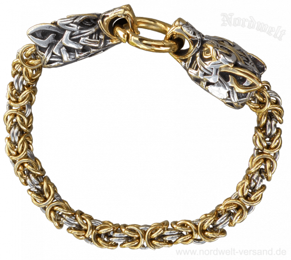 Wikinger Königskette Armkette teilvergoldet, Schmuck, Byzantiner- Kette, Armschmuck
