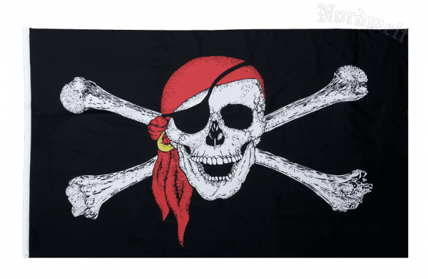 Piratenfahne, Freibeuter- Flagge, Fahne der Piraten und Rebellen - Piratenflagge
