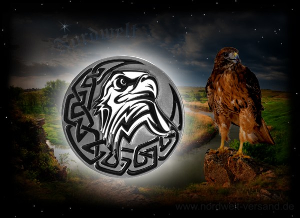 Gürtelschnalle Adler Kopf Pagan Asatru germanisch nordisches Symbol