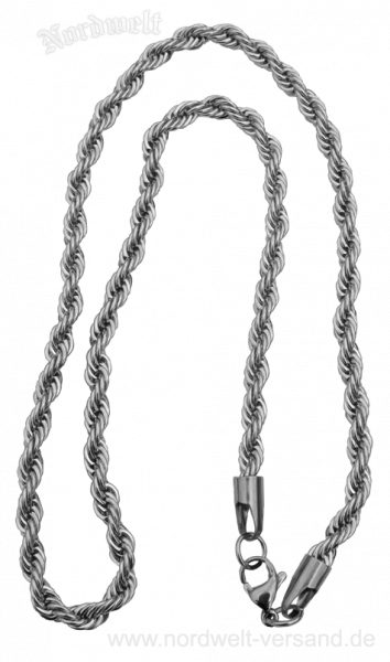 Kordelkette , gedrehte Kette, Halskette Schmuck aus Edelstahl