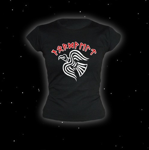 T-Hemd mit Runen T-Shirt Runenschrift und Wikinger- Adler Frauen Oberbekleidung Wikingeradler 