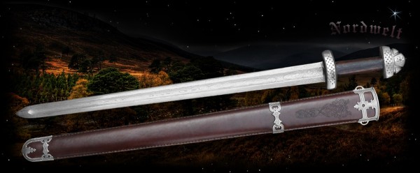Trondheim Wikingerschwert Damaszenerstahl scharf geschliffen Schwert der Wikinger
