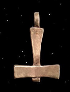  Thorhammer von Lund Anhänger Bronze Thors Hammer Schweden Wikinger
