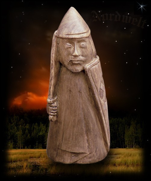 Wikinger mit Schwert Schild Lewis Figur, Kunststein Polyresin Statue