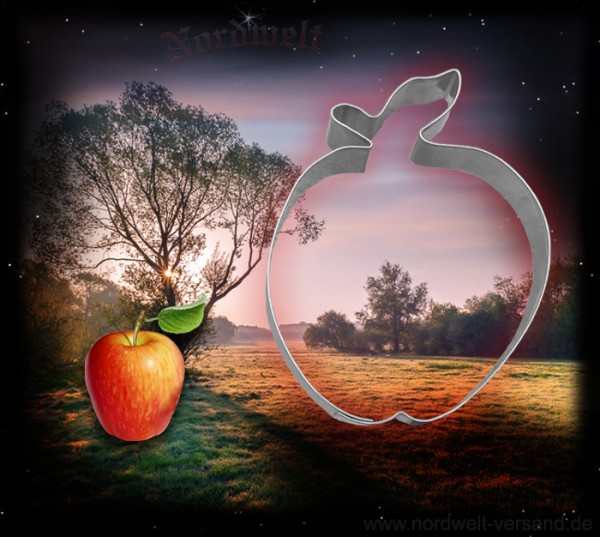 Teigform Apfel Avalon Liebesfrucht Edelstahl Ausstecher Kekse - Symbolgebäck backen