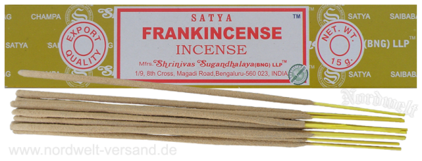 Räucherstäbchen Weihrauch Frankincense (Satya) incense sticks vom Weihrauchbaum