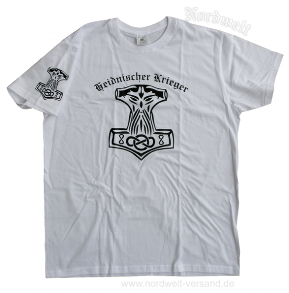 T-Shirt mit Thorhammer und Heidnischer Krieger T-Shirt Mjönir