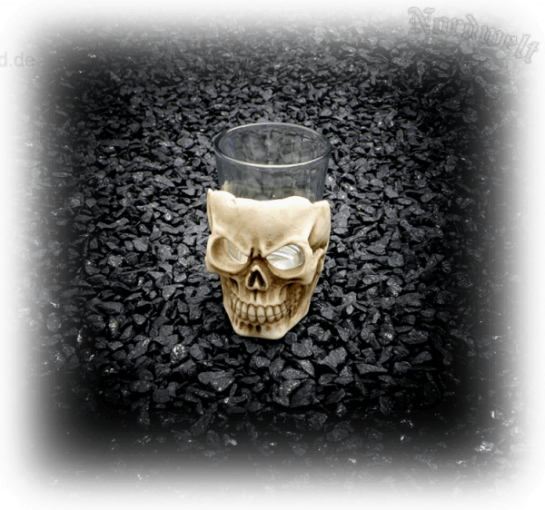 Schnapsglas Totenkopf Totenschädel Likorglas Skull 