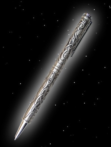 Kugelschreiber mit Wikinger Motiv, keltischen Flechtmuster aus Metall 